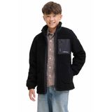 Jack & Jones Erkek Çocuk Siyah Ceket 16 Yaş JJESOHO TEDDY JACKET SN J Modeli