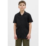 Jack & Jones Erkek Çocuk Siyah Kısa Kollu Gömlek 10 Yaş Beden JORLUKE CRINKLE SS JNR Modeli