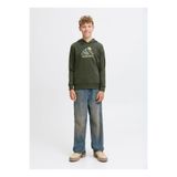 Jack & Jones Erkek Çocuk Sweatshirt, Koyu Yeşil, 10 Yaş