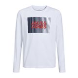 JACK & JONES Erkek Çocuk Tişörtü Logolu Tişört Junior, Beyaz, 128