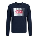 JACK & JONES Erkek Çocuk Tişörtü Logolu Tişört Junior, Lacivert (Navy Blazer), 176
