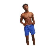 JACK & JONES Erkek Deniz Şortu, Saks Mavi, Düz Desen, Lastikli Bel, S Beden