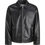 Jack & Jones Erkek Deri Ceket 12278839 - Siyah - M