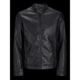 Jack & Jones Erkek Deri Ceket Siyah 12261195 Jjedylan Clean Pu Jacket Noos - XL