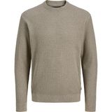 Jack Jones Erkek Desenli Örgü Kazak 12283381 - Krem - 2XL