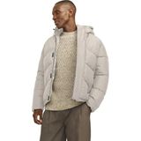 Jack & Jones Erkek Ekru Puffer Ceket – Hafif, Yumuşak Dokulu, Modern Tasarımlı ve Dayanıklı Polyester - 2XL - Beyaz