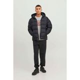 Jack & Jones Erkek Elements Pu Puffer Mont - 2XL - Siyah