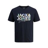 JACK & JONES Erkek Erkek Logolu Tişört Jorfrederiksberg Box Script Tee Ss Cn Ln, sky captain, S
