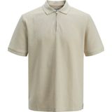 Jack Jones Erkek Fermuar Detaylı Polo Yaka Tişört 12279177 - Bej - 2XL