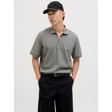 Jack Jones Erkek Fermuar Detaylı Polo Yaka Tişört 12279177 - Gri - 2XL