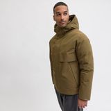 Jack & Jones Erkek Fermuar Kapamali Kapüsonlu Mont - Ccmoon - 216-Haki