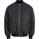 Jack & Jones Erkek Fermuarli Ribana Detayli Bomber Mont - Kinetic - XL - 0 - Siyah