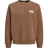 Jack & Jones Erkek Gögüs Baskili Bisiklet Yaka Sweatshirt - Aero - 0-Kahverengi