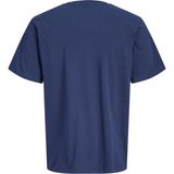 Jack & Jones Erkek Gögüs Baskili Bisiklet Yaka Tisört - Vesterbro - 004-Mavi