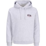 Jack & Jones Erkek Gögüs Baskili Kapüsonlu Sweatshirt - Aero - 0-Gri