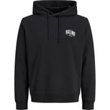 Jack & Jones Erkek Gögüs Baskili Kapüsonlu Sweatshirt - Aero - 0 - Siyah - M
