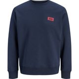 Jack & Jones Erkek Gögüs Baskili Regular Fit Bisiklet Yaka Sweatshirt - Rush - 00 Lacivert