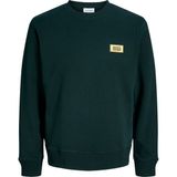 Jack & Jones Erkek Gögüs Baskili Regular Fit Bisiklet Yaka Sweatshirt - Rush - 00-Yeşil - 2XL