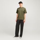 Jack & Jones Erkek Gögüs Baskili Tisört - Blachad - 02-Haki
