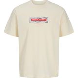Jack & Jones Erkek Gögüs Baskili Tisört - Breeze - 01-Krem - XL