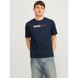 Jack & Jones Erkek Gögüs Baskili Tisört - Corplogo - 902-Lacivert