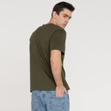 Jack & Jones Erkek Gögüs Logo Baskili %100 Pamuklu Tisört - Stars - 01H-Yeşil
