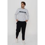 Jack & Jones Erkek Göğüs Logo Baskılı Sweatshirt - Minder - XL - 01-Gri