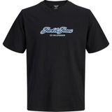 Jack & Jones Erkek Gögüs Logo Baskili Tisört - Catskill - Siyah