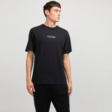 Jack & Jones Erkek Gögüs Logo Baskili Tisört - Taka - 0-Siyah