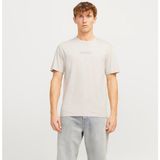 Jack & Jones Erkek Gögüs Logo Baskili Tisört - Taka - 113-Bej