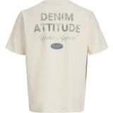 Jack & Jones Erkek Gögüs ve Sirt Baskili Tisört - Dover - 001 - Beyaz