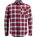 Jack & Jones Erkek Gömlek 12144695-FIERY-RED - Kırmızı