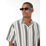 Jack & Jones Erkek Gömlek Beden, Siyah, L, JORLUKE CREPE RESORT STRIPE