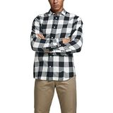 JACK & JONES Erkek Gömlek Gingham Karo, Fısıltı beyaz, M