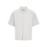 JACK & JONES Erkek Gömlek JJBREEZE OVERSIZED SHIRT SS, White, L
