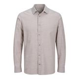 JACK & JONES Erkek Gömlek JJESUMMER SHIRT LS SN, Crockery, M