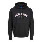 JACK & JONES Erkek Günlük Kapüşonlu Sweatshirt, siyah, L