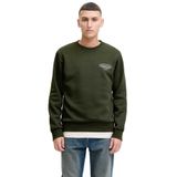Jack & Jones Erkek Haki Sweatshirt L Beden JJMAKOTO SWEAT CREW NECK Modeli