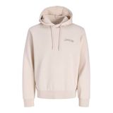 JACK & JONES Erkek Hoodie JJYUKI ÖN Sweat Hoodie, Moonbeam, S