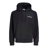 JACK & JONES Erkek Hoodie JJYUKI ÖN Sweat Hoodie, Siyah, L