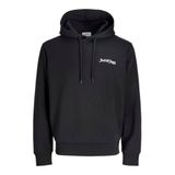 JACK & JONES Erkek Hoodie JJYUKI ÖN Sweat Hoodie, Siyah, M