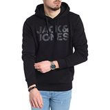 Jack & Jones Erkek Hoodie Sweatshirt, Siyah, M
