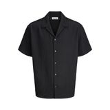Jack & Jones Erkek Jack & Jones erkek Hawaii gömleği bol kesim Hawaii gömleği Jjeharrison Resort Shirt Ss Sn (1'li paket), Siyah, M