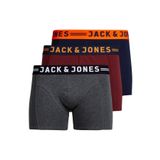 Jack & Jones Erkek Jaclıchfıeld Trunks 3 lü Boxer 63412113943 Bordo
