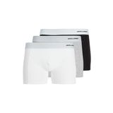 Jack & Jones Erkek Jacsense 3'lü Boxer 12276566 Siyah-Beyaz