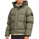 JACK & JONES Erkek JCOALPHA PUFFER SN Mont Ceket, Dusty Olive, XL
