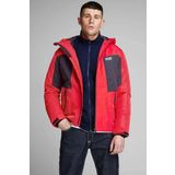 Jack & Jones Erkek Jcobest Kapüşonlu Softshell Ceket Mont 12140297 Kırmızı