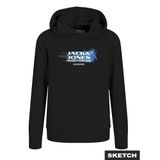 JACK & JONES Erkek Jcocondor Sweat Hood FST Jnr, Siyah, 152