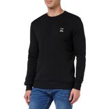 JACK & JONES Erkek Jcohike Sweat Crew Neck Sweatshirt, Siyah, S