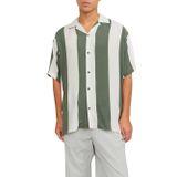 JACK & JONES Erkek Jcojeff AOP Resort Shirt Ss Relax kısa kollu gömlek, Agave Green/Stripes:stripe, XL